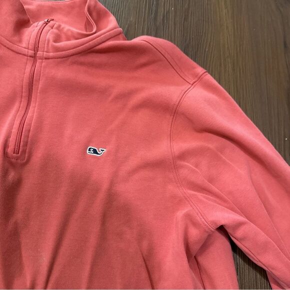 Vineyard Vines Coral Quarter-Zip Pullover Men’s size Small - Picture 6 of 7